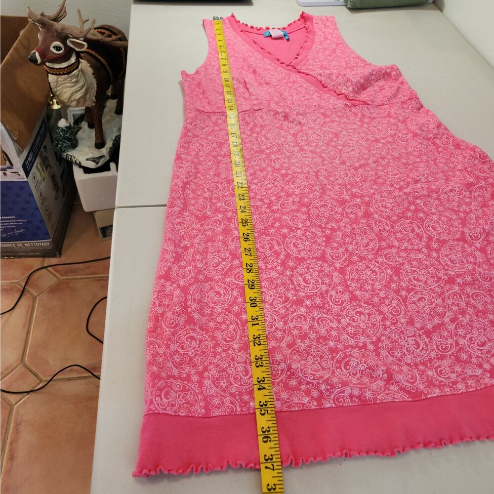 Fresh Produce Pink Sleeveless Floral Dress Medium Coastal Summer Travel Beach - Picture 9 of 11